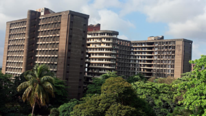 Abandoned federal secretariat buildings in Ikoyi.