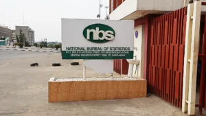 Monument sign of National Bureau of Statistics (NBS) Headquaters, Abuja.