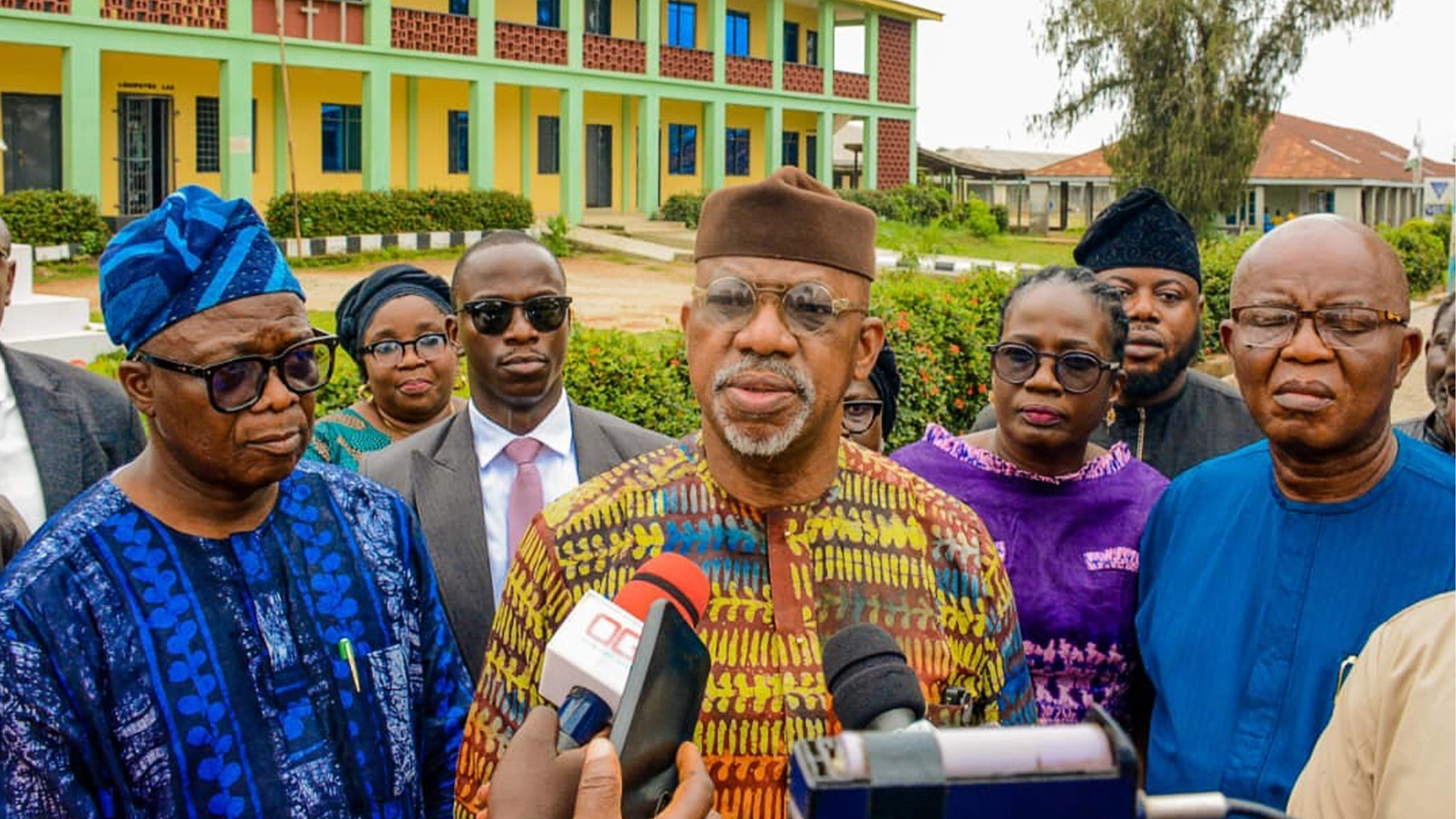 Governor Dapo Abiodun during his visit to Our Ladies of Apostle Secondary School, Ijebu-Ode