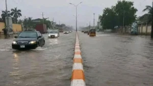 Flooded Oron Road
