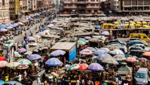 A market in Lagos credit PeterV