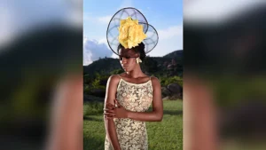 Young woman weraing a fascinator